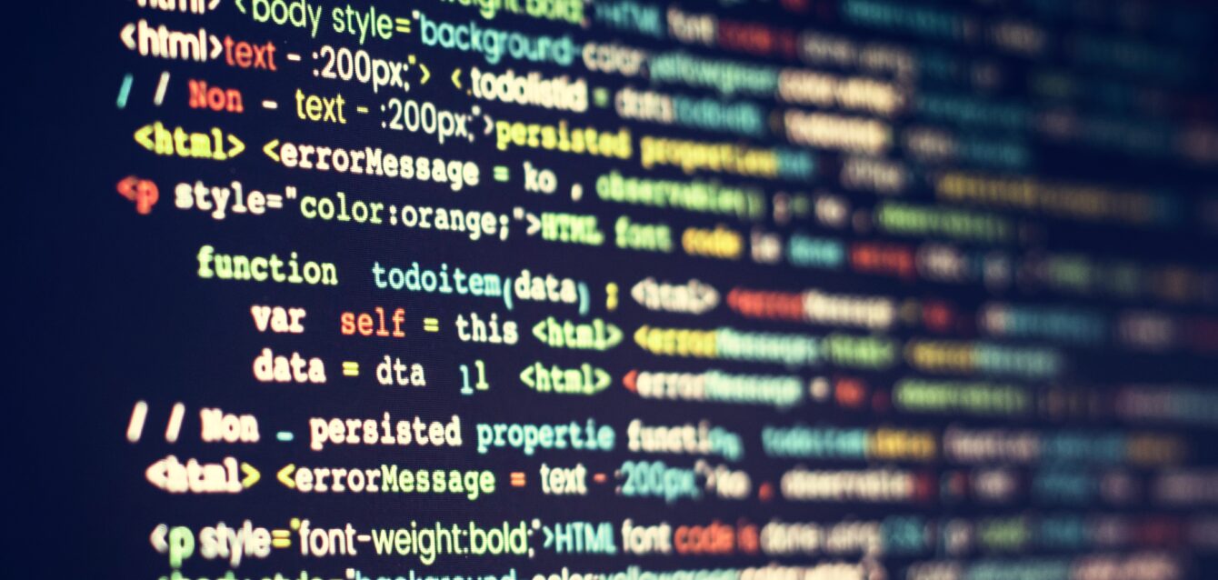 Computer program coding on screen