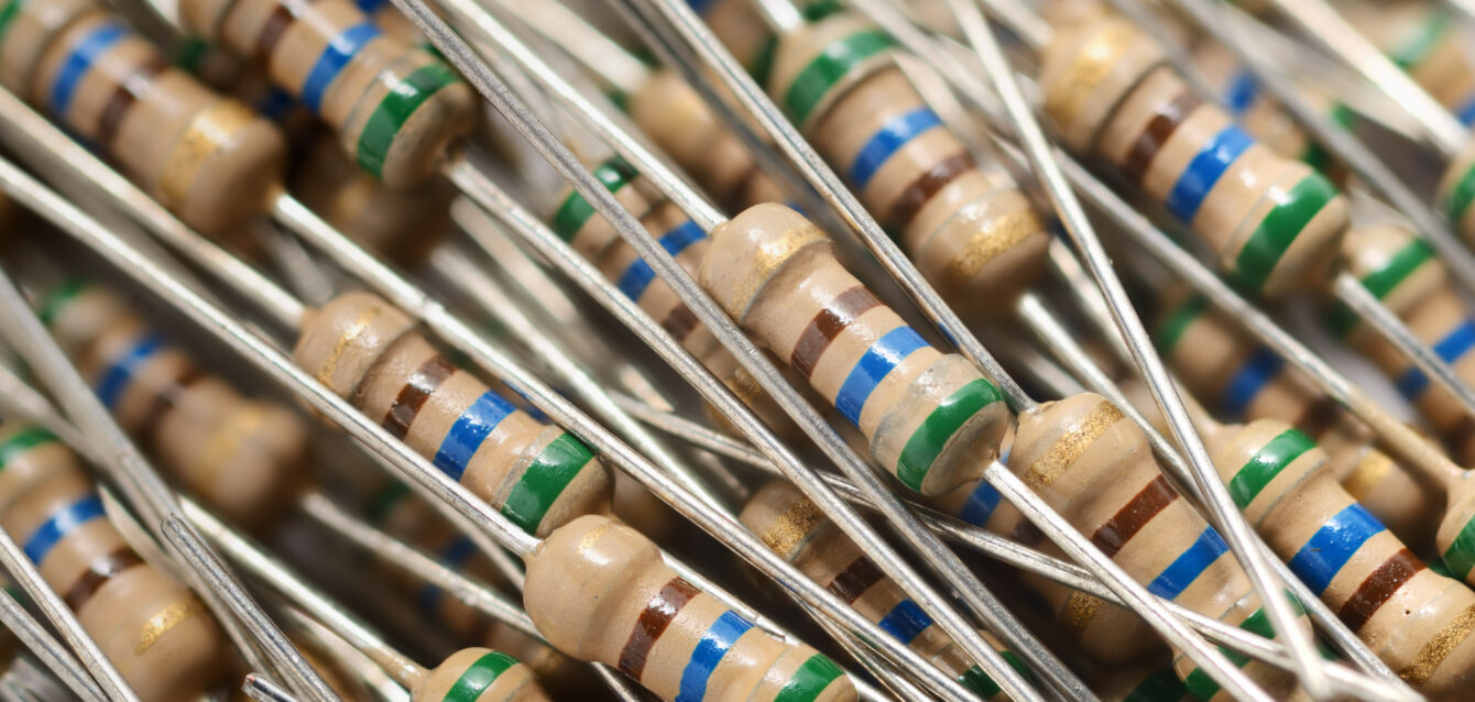 Heap of resistors background